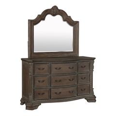 Crown Mark - Sheffield Antique Grey Dresser & Mirror