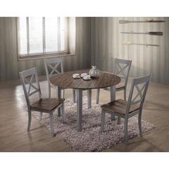 Lane A La Carte Grey Round Dining Table & 4 Chairs