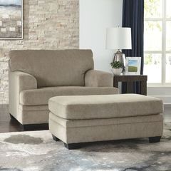 Ashley Furniture Dorsten Sisal Chair and a Half with Ottoman