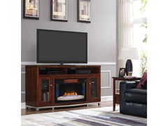 Classic Flame - Wesleyan Meridian Cherry TV Stand w/Fireplace