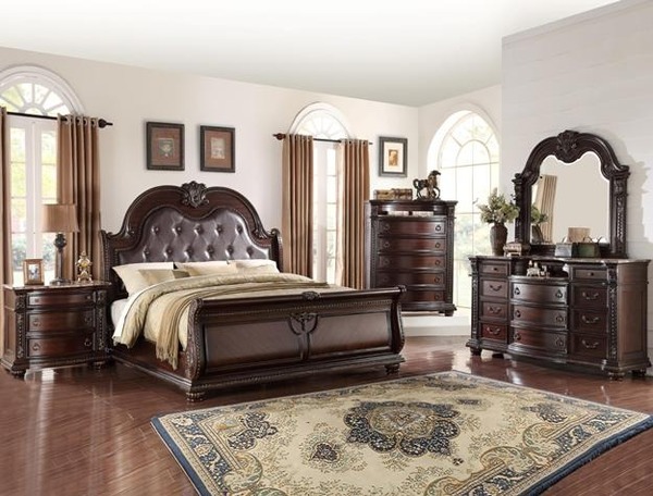 Crown Mark - Stanley Queen Bed, Dresser/Mirror, & Night Stand