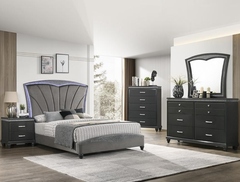 CrownMark - Frampton Queen Bed,Dresser.Mirror,Nightstand&Chest