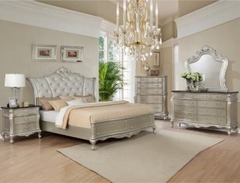 Crown Mark - Angelina Queen Bed, D/M, Night Stand, & Chest