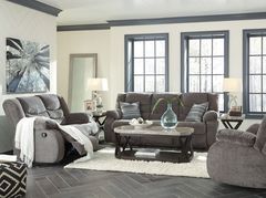 Ashley Furniture Tulen Gray Reclining Sofa & Reclining Loveseat